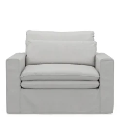 Loveseat Continental, Ash Grey, Washed Cotton