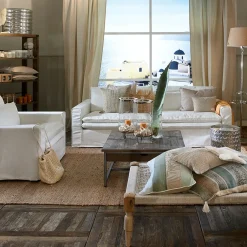 Loveseat Continental, Flanders Flax, Oxford Weave