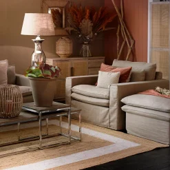 Loveseat Continental, Flanders Flax, Oxford Weave