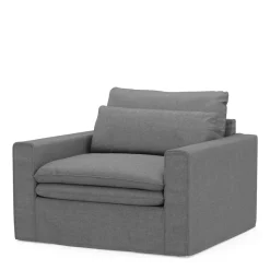 Loveseat Continental, Grey, Washed Cotton