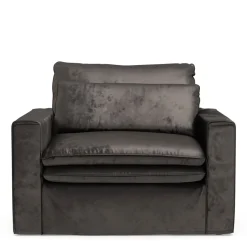 Loveseat Continental, Grimaldi Grey, Velvet