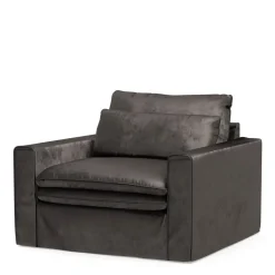 Loveseat Continental, Grimaldi Grey, Velvet
