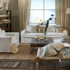 Loveseat Continental, Ice Blue, Washed Cotton