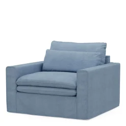 Loveseat Continental, Ice Blue, Washed Cotton