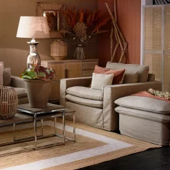 Loveseat Continental, Ice Blue, Washed Cotton