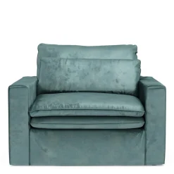 Loveseat Continental, Mineral Blue, Velvet
