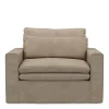 Loveseat Continental, Natural, Washed Cotton