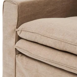 Loveseat Continental, Natural, Washed Cotton