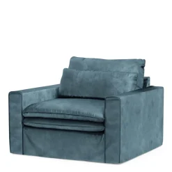Loveseat Continental, Petrol, Velvet