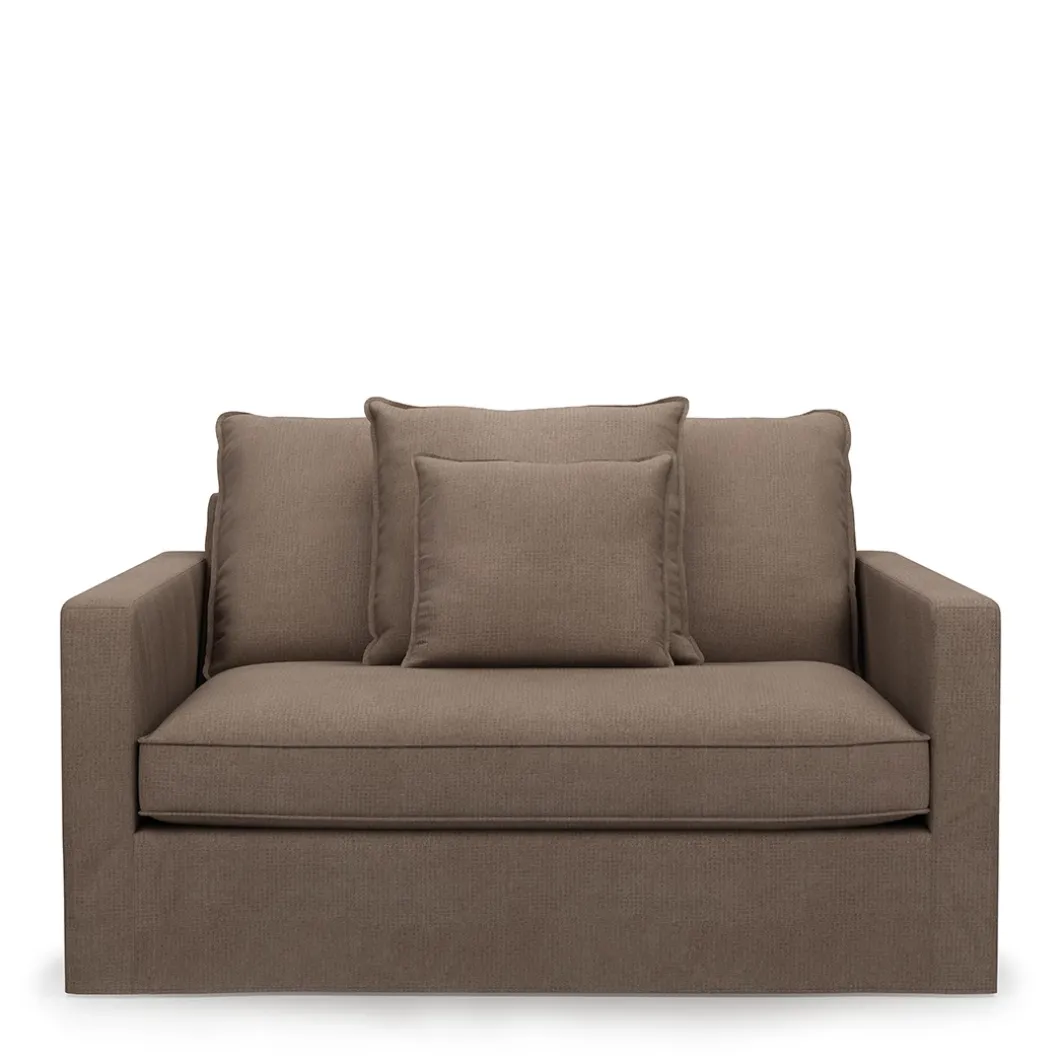Loveseat Lennox, Bottle Brown, Recycled Weave