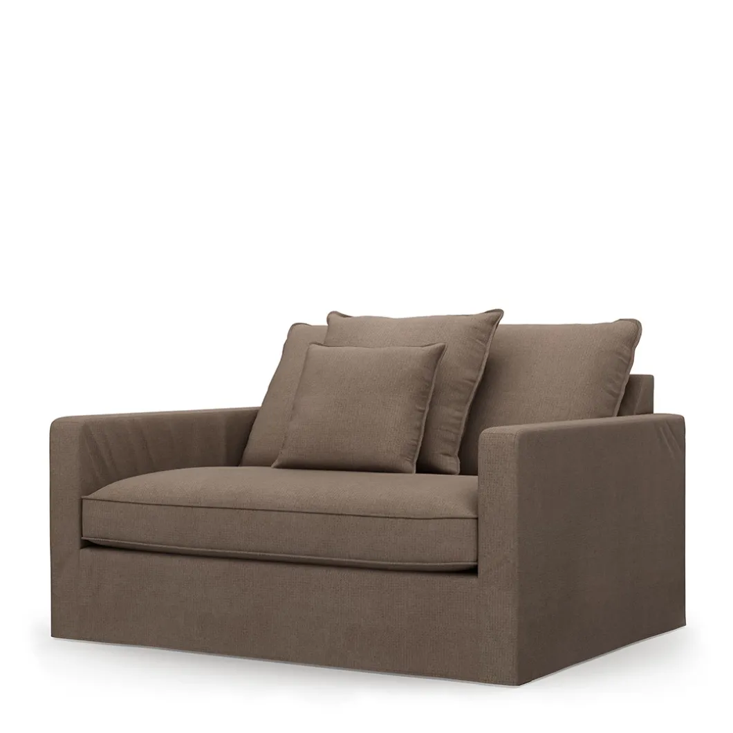 Loveseat Lennox, Bottle Brown, Recycled Weave
