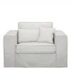 Loveseat Metropolis, Ash Grey, Washed Cotton