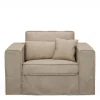 Loveseat Metropolis, Natural, Washed Cotton