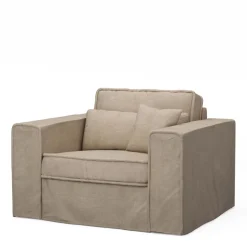 Loveseat Metropolis, Natural, Washed Cotton