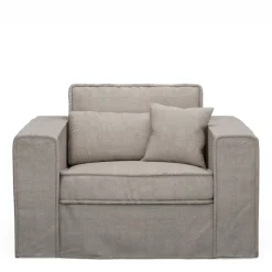 Loveseat Metropolis, Stone, Washed Cotton