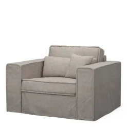 Loveseat Metropolis, Stone, Washed Cotton
