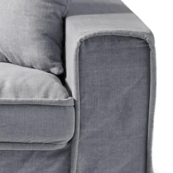 Loveseat Metropolis, Stone, Washed Cotton