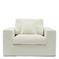 Loveseat Miles, Sparkling White, Copperfield Weave