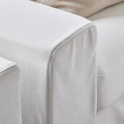 Loveseat Miles, Sparkling White, Copperfield Weave