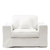 Loveseat Selana, Alaskan White, Oxford Weave