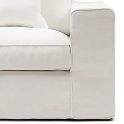 Loveseat Selana, Alaskan White, Oxford Weave