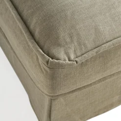 Metropolis Chaise Longue Left, washed cotton, stone