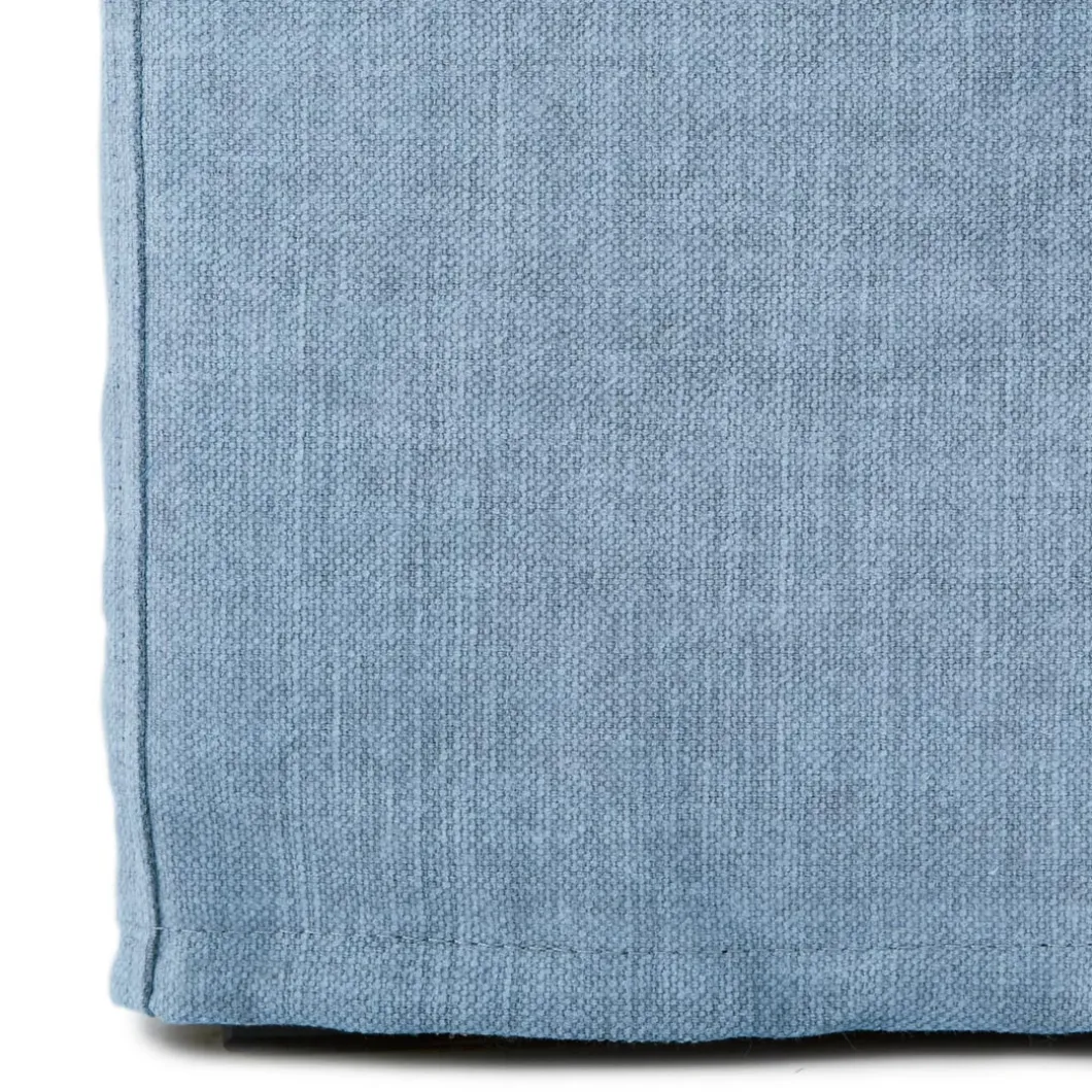 Metropolis Chaise Longue Right, washed cotton, ice blue