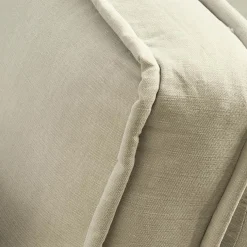 Metropolis Chaise Longue Left, washed cotton, ash grey