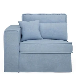 Metropolis Corner Arm Left, washed cotton, ice blue