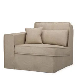 Metropolis Corner Arm Left, washed cotton, natural