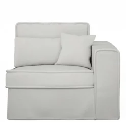 Metropolis Corner Arm Right, washed cotton, ash grey