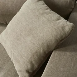 Metropolis Corner Arm Right, washed cotton, stone