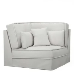 Metropolis Corner, washed cotton, ash grey