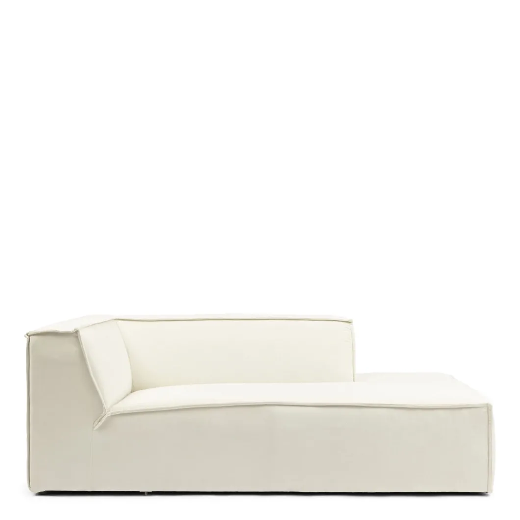 Modulaire Bank Chaise Longue Rechts The Jagger, Sparkling White, Copperfield Weave