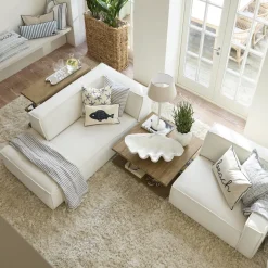 Modulaire Bank Chaise Longue Rechts The Jagger, Sparkling White, Copperfield Weave