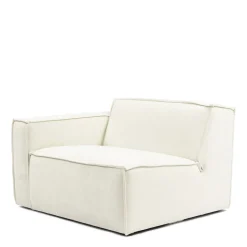 Modulaire Bank Hoek Links The Jagger, Sparkling White, Copperfield Weave