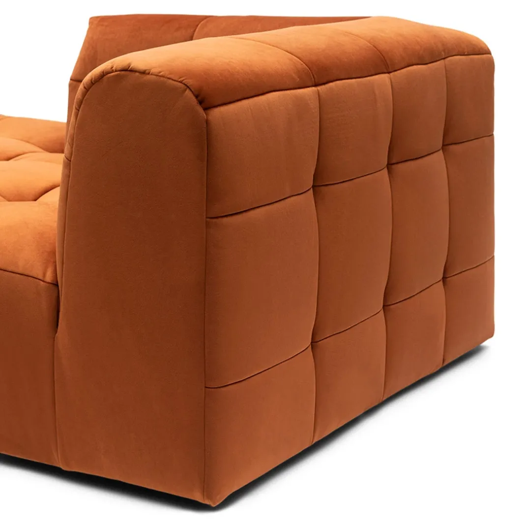 Modulaire Bank The Jones, Chaise Longue Links, Bombay Brown