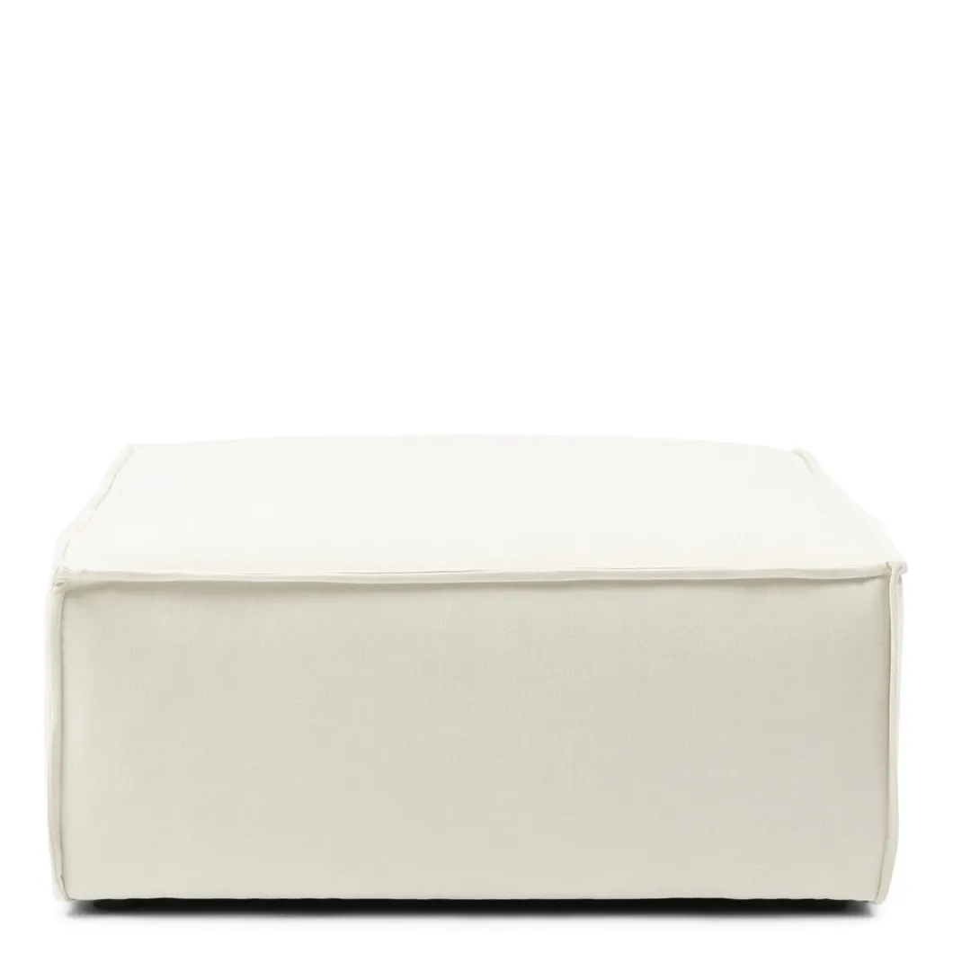 Modulaire Bank Voetenbank The Jagger, Sparkling White, Copperfield Weave