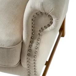 Oorfauteuil Franklin Park, Flax, Linnen