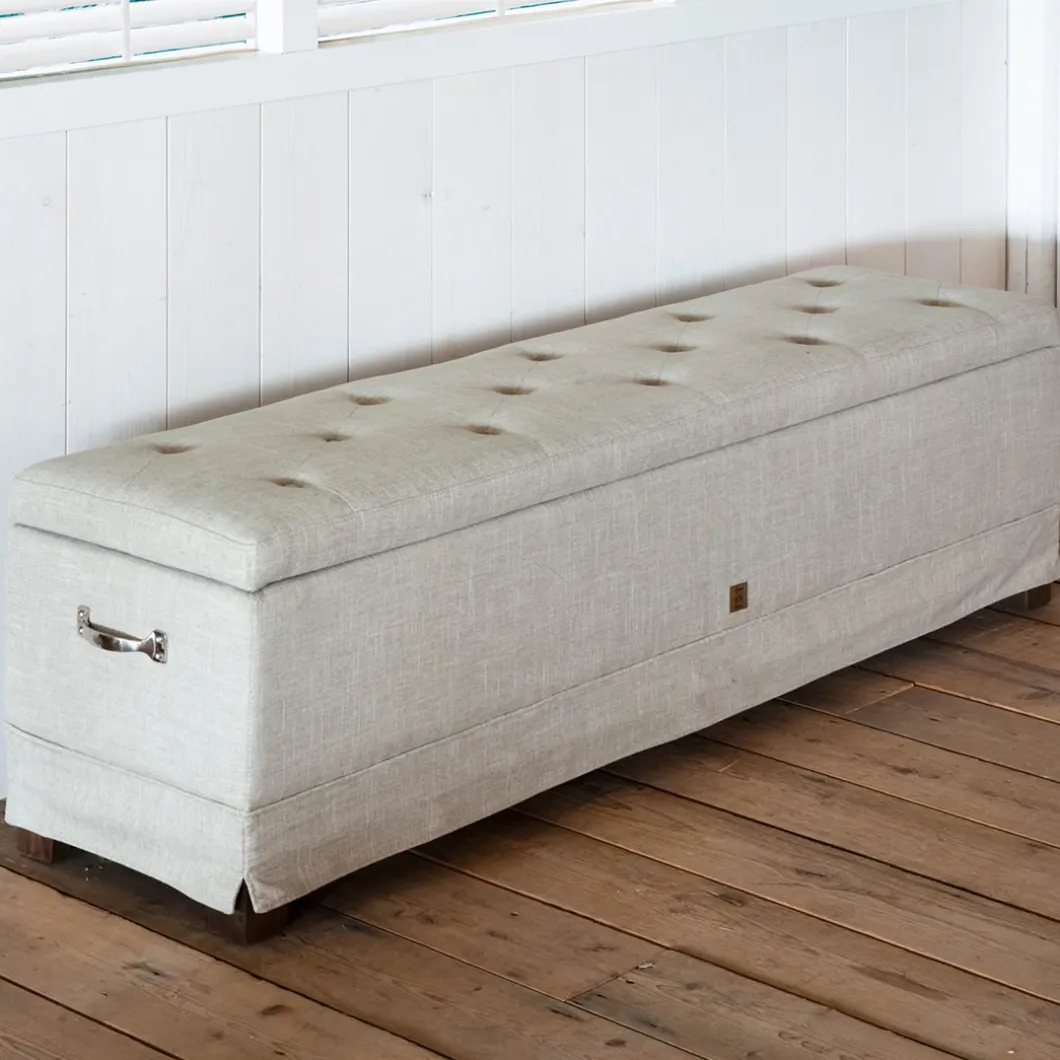 Opbergbank The Club Bench, Flax, Linnen