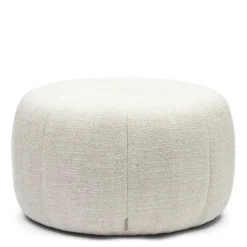 Poef Falcone, Antique White, Rich Tweed