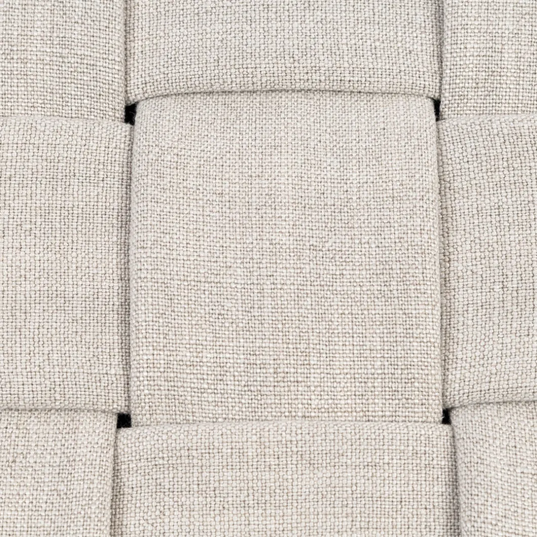 Poef Room 48 Metal Frame, Fabulous Flax, Mouliné Linnen