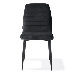 Rockefeller Dining Chair, velvet, midnight grey