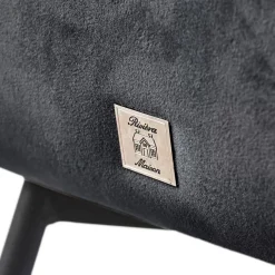 Rockefeller Dining Chair, velvet, midnight grey