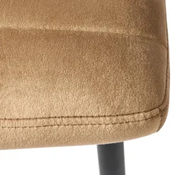 Rockefeller Dining Chair, velvet, cafe latte