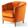 Rue Royale Armchair, velvet, pumpkin