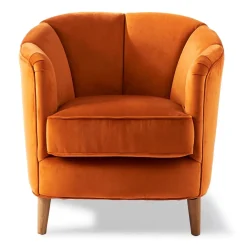 Rue Royale Armchair, velvet, pumpkin