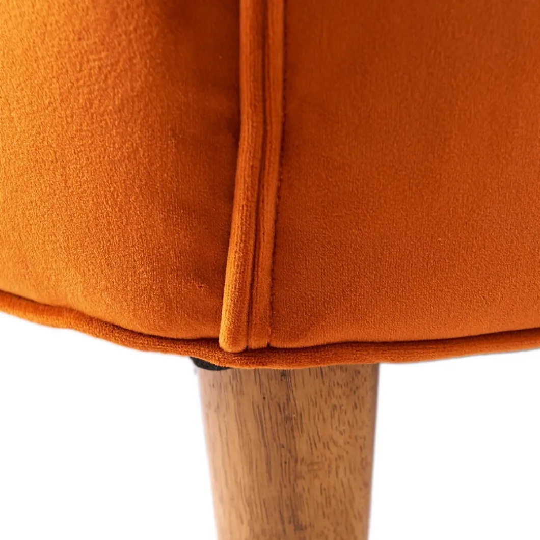 Rue Royale Armchair, velvet, pumpkin