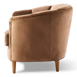 Rue Royale Armchair, velvet, caramel