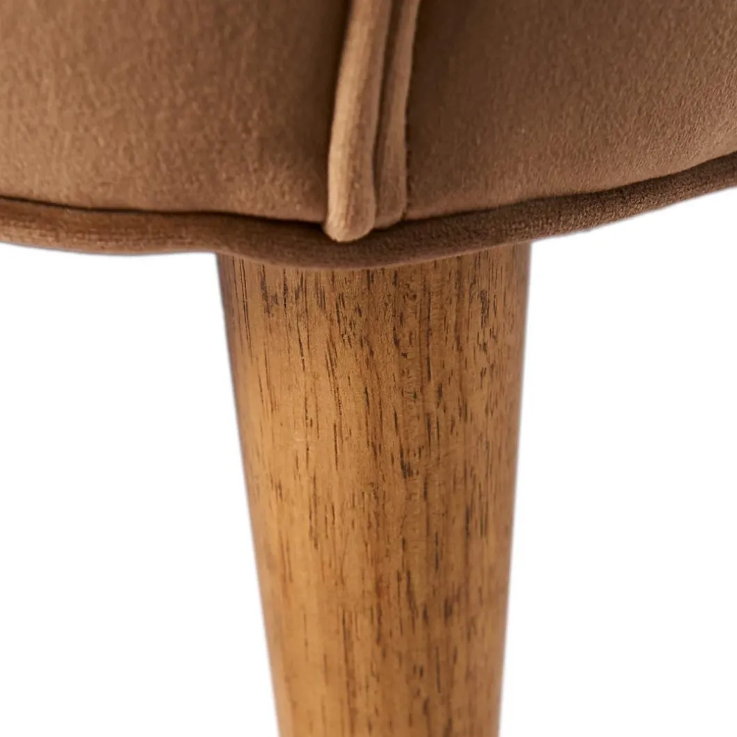 Rue Royale Armchair, velvet, caramel